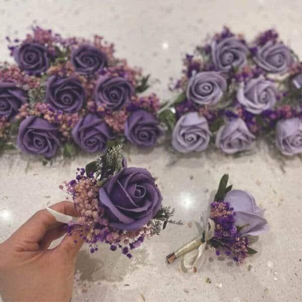 Wrist Corsage - Boutonnière - Flowers Crown 01