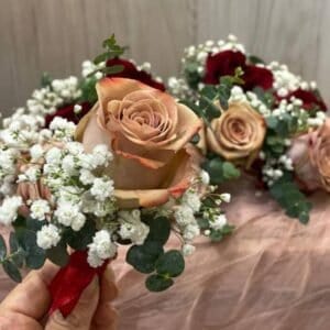 Wrist Corsage - Boutonnière - Flowers Crown 02