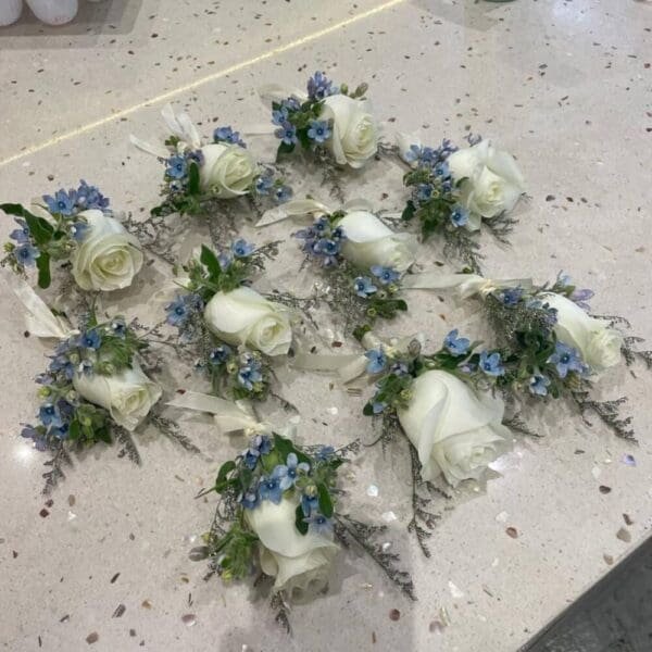 Wrist Corsage - Boutonnière - Flowers Crown 03
