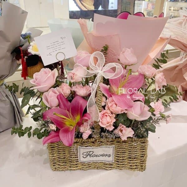Lily Basket Bouquet